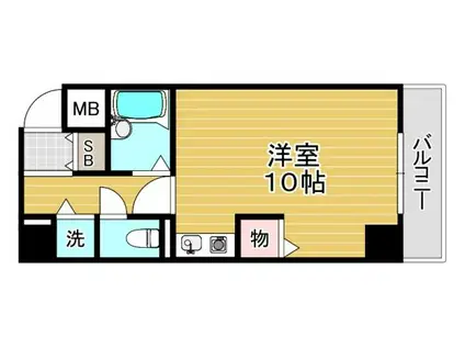 グランピア森ノ宮中央(1K/2階)の間取り写真