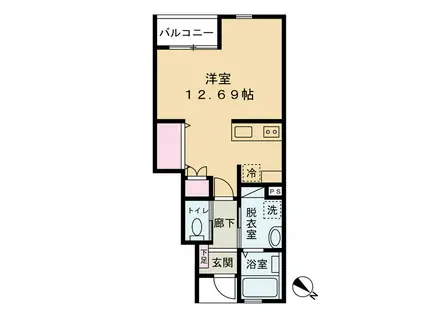 マンダリンツリー(ワンルーム/1階)の間取り写真