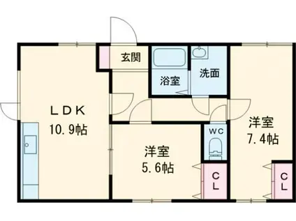 PASSION-I(2LDK/7階)の間取り写真