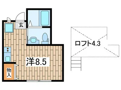 アーバンコート鷹取南(ワンルーム/1階)の間取り写真