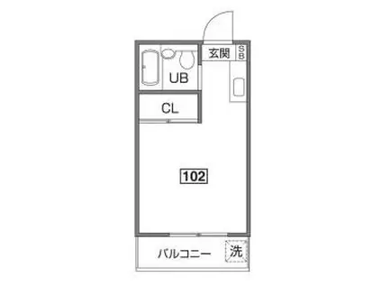 エクセル田中PART2-女性限定-(ワンルーム/1階)の間取り写真