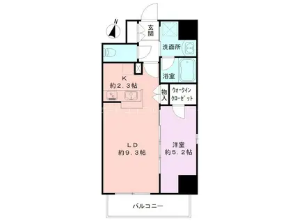 S-FORT新潟駅前(1LDK/2階)の間取り写真