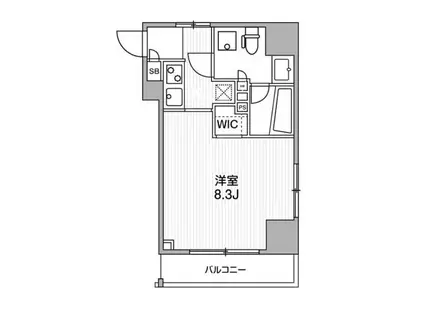 オルタナ銀座(1K/11階)の間取り写真
