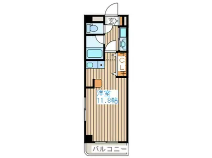 セノア・ビラ(ワンルーム/2階)の間取り写真