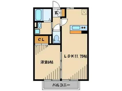 ハウスオブブランカ(1LDK/2階)の間取り写真