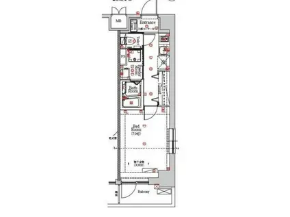 MAXIV住吉(1K/6階)の間取り写真