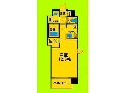 サクシード江坂公園(ワンルーム/10階)の間取り写真