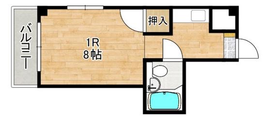 南千田柴崎ビル(ワンルーム/2階)の間取り写真