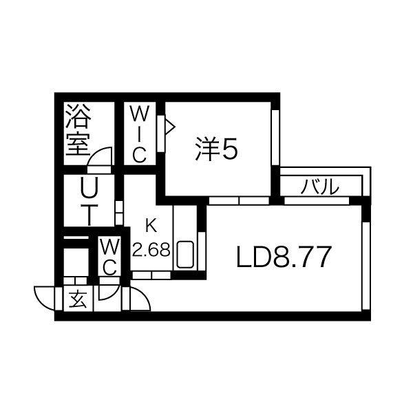 MASCALESE(1LDK/4階)の間取り写真