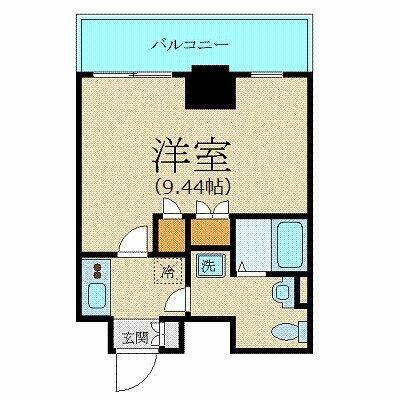 プラーズタワー東新宿ビル(1K/18階)の間取り写真