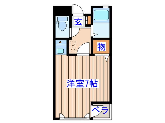 エクセランス・ド・宮町(ワンルーム/1階)の間取り写真