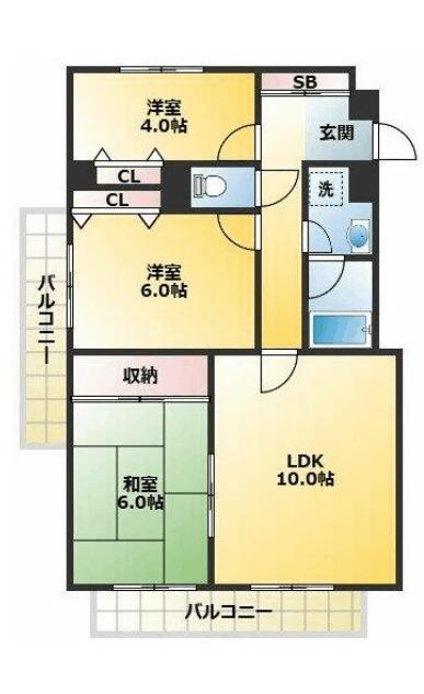 レピドール福田I(3LDK/6階)の間取り写真