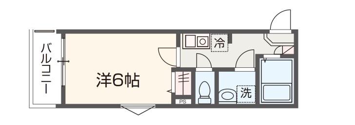 MELDIA新狭山(1K/3階)の間取り写真