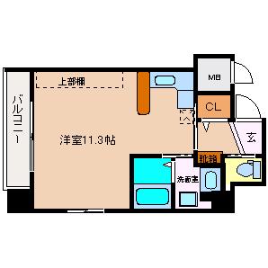 住吉町Mビル(ワンルーム/3階)の間取り写真