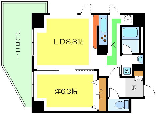 アルタイル・M(1LDK/9階)の間取り写真