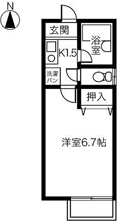 LIBERTY SPACE(1K/1階)の間取り写真