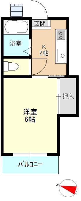 細田グリーンコーポ(1K/1階)の間取り写真
