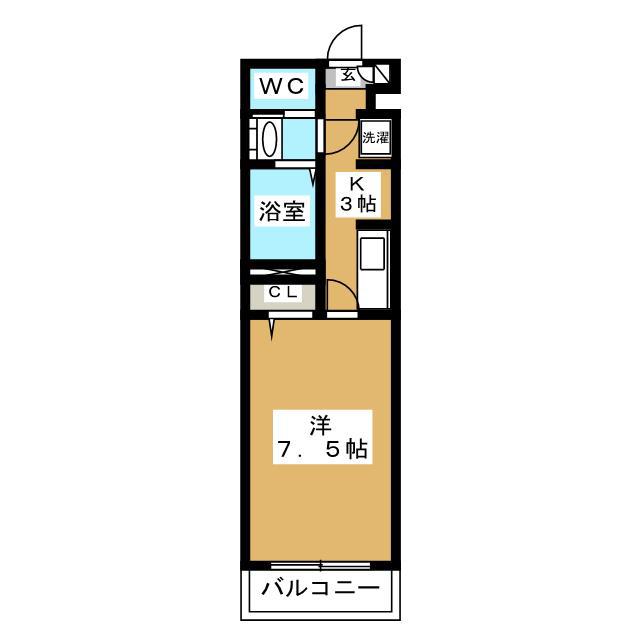小井川ビル(1K/4階)の間取り写真