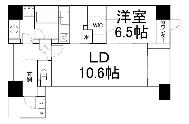 プライムアーバン堺筋本町(1LDK/5階)の間取り写真