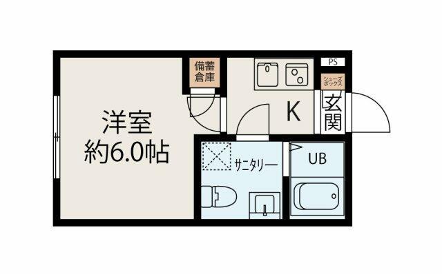 CIEL町屋(1K/1階)の間取り写真