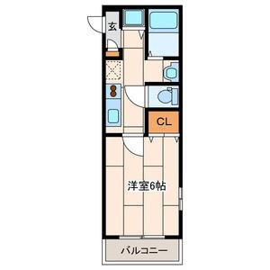 サンボナール(1K/1階)の間取り写真