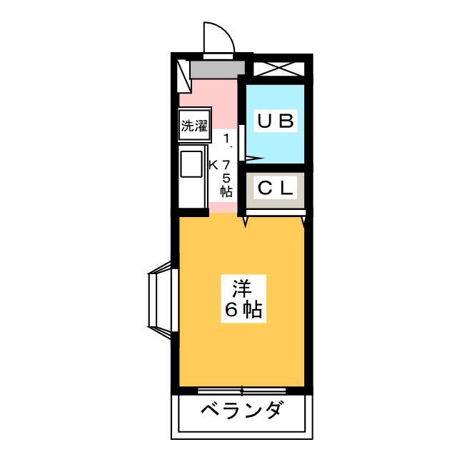 アルバコーポ(ワンルーム/2階)の間取り写真