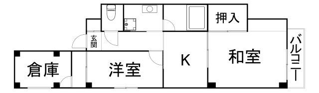 KSCOURT真法院(2SDK/3階)の間取り写真