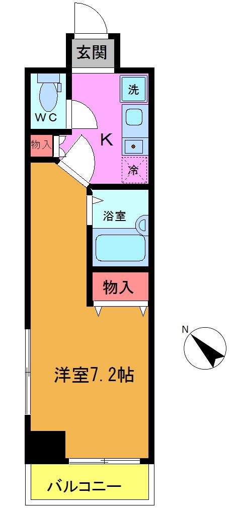マイナビSTAY船橋本町/エスペランサK2(1K/9階)の間取り写真
