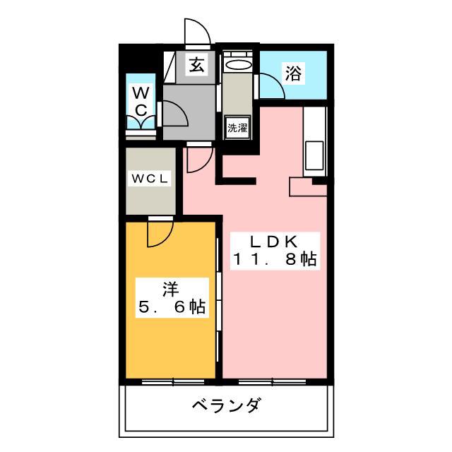 サンフォレスタ湘南(1LDK/2階)の間取り写真