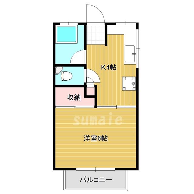 コーポ長嶺(1K/2階)の間取り写真