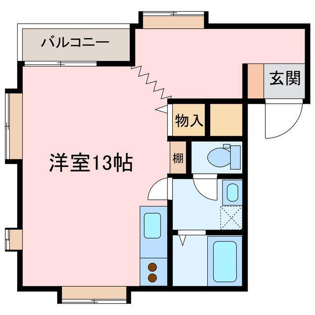 リベルタ本郷(ワンルーム/2階)の間取り写真