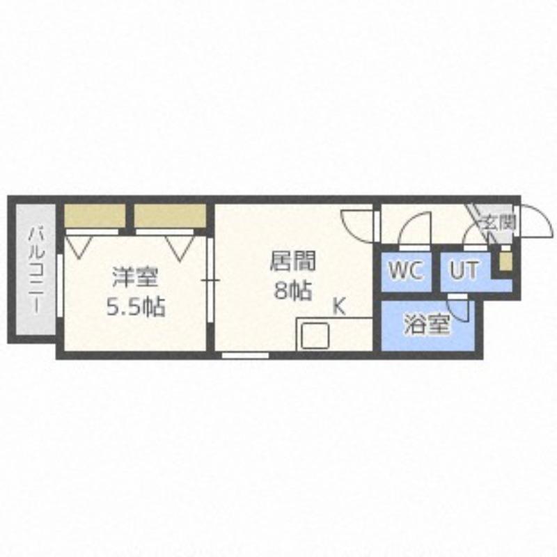 レジデンス高石(1LDK/4階)の間取り写真