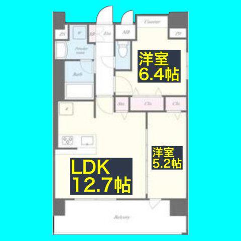 セイワパレス吹上公園(2LDK/10階)の間取り写真