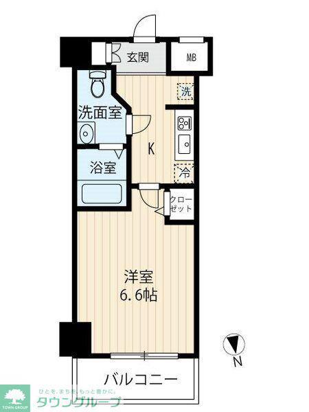 ARCOBALENO MUSASHIKOYAMA(1K/6階)の間取り写真