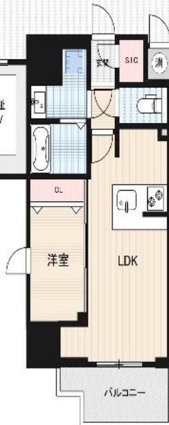 レオンコンフォート難波クレア(1LDK/11階)の間取り写真