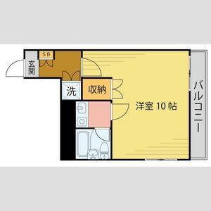 エトワール仙台第一(1K/4階)の間取り写真