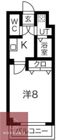 FR.IMP大阪城東(1K/2階)の間取り写真