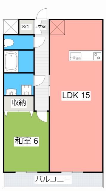 AP-V(1LDK/1階)の間取り写真