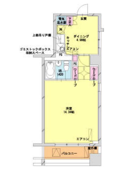 HF八丁堀レジデンスII(1DK/9階)の間取り写真