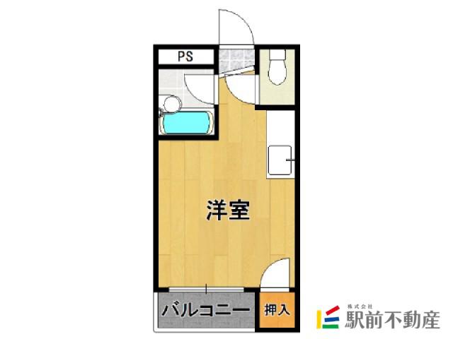 コンパートハウス井尻(ワンルーム/1階)の間取り写真