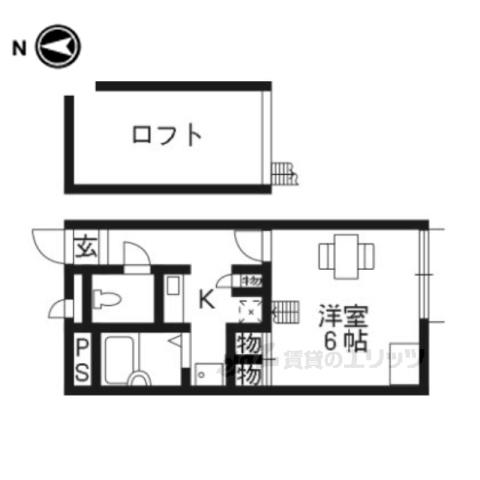 レオパレスボヌール(1K/2階)の間取り写真