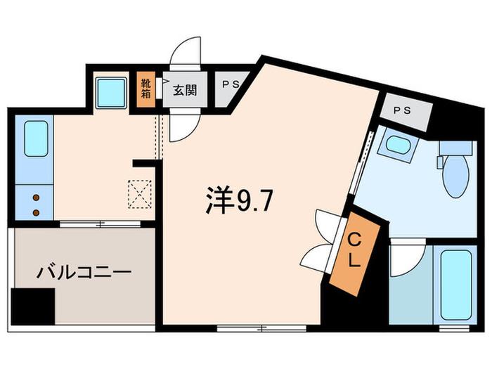ROUND LEAF(ワンルーム/3階)の間取り写真