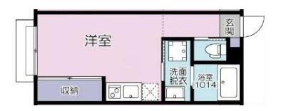 マウナケア大宮(ワンルーム/1階)の間取り写真
