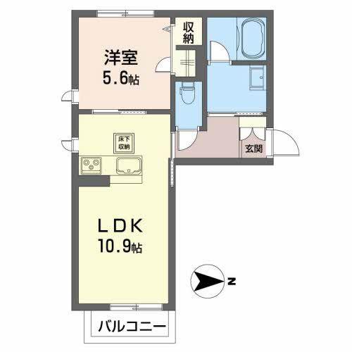 シャーメゾンブリロ(1LDK/1階)の間取り写真