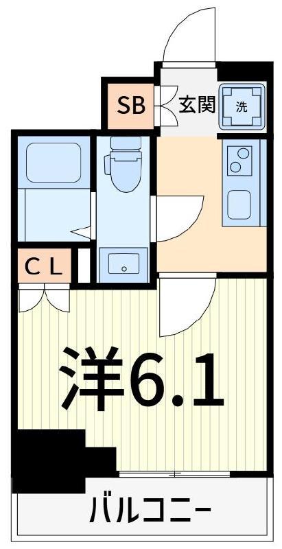 アーバンパークお花茶屋(1K/7階)の間取り写真