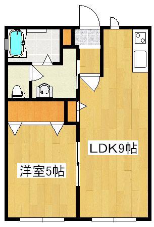 ハイツクレバー(1LDK/1階)の間取り写真