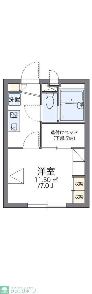 レオパレスKI(1K/1階)の間取り写真