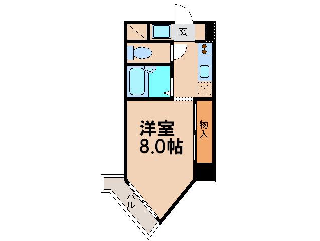ENEGIO21(1K/4階)の間取り写真