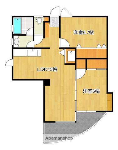 バローレハイツ(2LDK/4階)の間取り写真