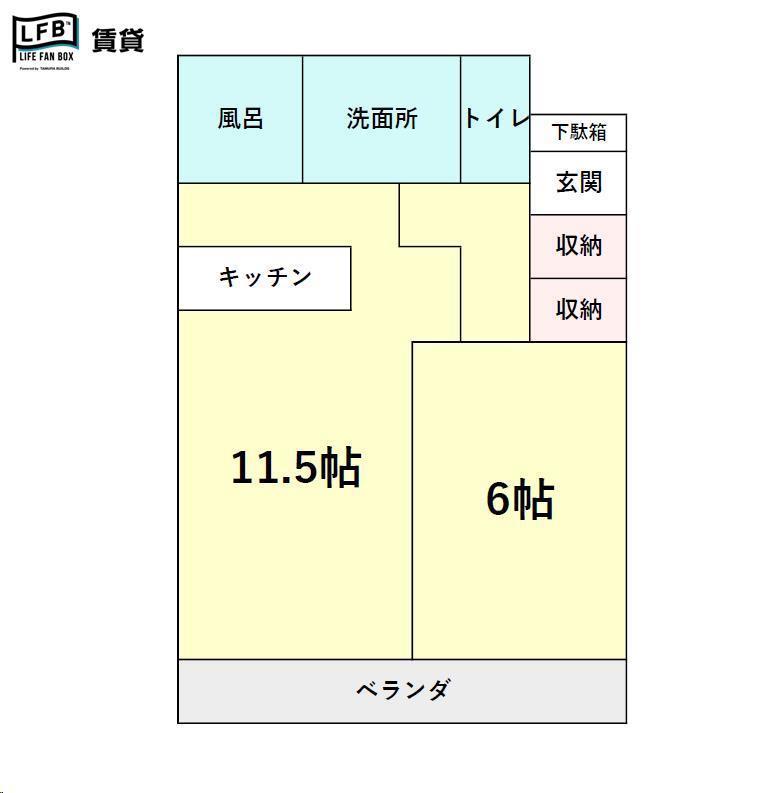 メゾンラフォーレ(1LDK/4階)の間取り写真